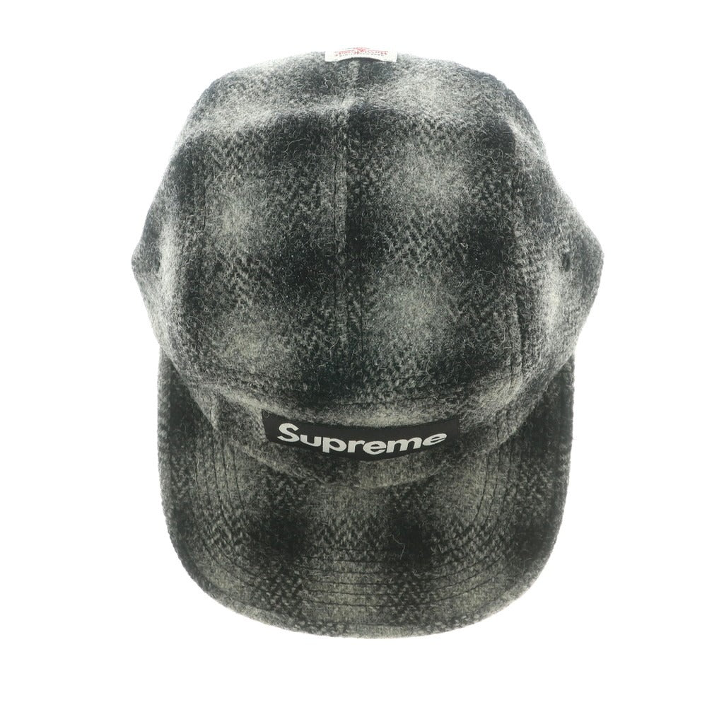 【中古】シュプリーム Supreme 2025年秋冬 Harris Tweed Camp Cap キャップ グレーxブラック【 ONE SIZE(58cm) 】【 状態ランクA 】【 メンズ 】