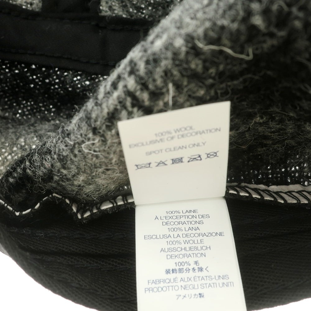 【中古】シュプリーム Supreme 2025年秋冬 Harris Tweed Camp Cap キャップ グレーxブラック【 ONE SIZE(58cm) 】【 状態ランクA 】【 メンズ 】