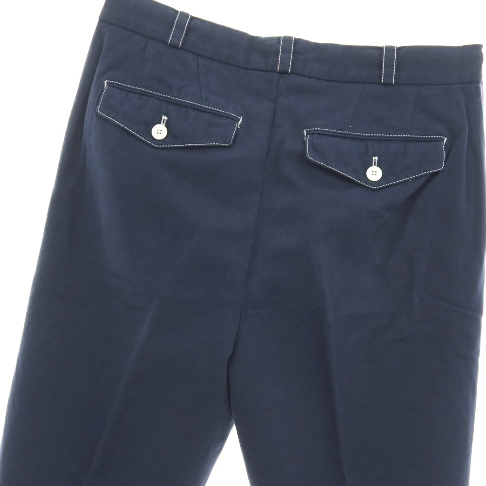 【中古】ピーティートリノ PT TORINO THE REPORTER コットンリネン カジュアルスラックスパンツ ネイビー【サイズ32】【 状態ランクC 】【 メンズ 】