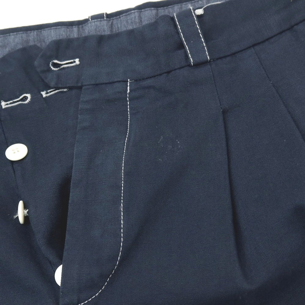 【中古】ピーティートリノ PT TORINO THE REPORTER コットンリネン カジュアルスラックスパンツ ネイビー【サイズ32】【 状態ランクC 】【 メンズ 】