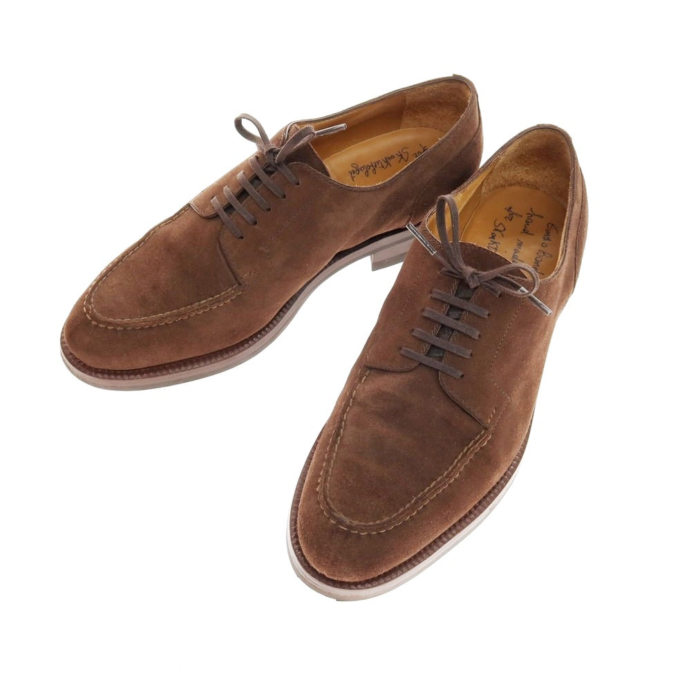【中古】エンツォ ボナフェ Enzo Bonafe skoaktiebolaget別注 スエード Uチップ ドレスシューズ ブラウン【 7 】【 状態ランクB 】【 メンズ 】