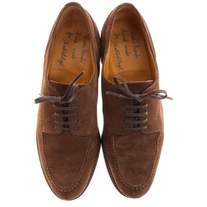 【中古】エンツォ ボナフェ Enzo Bonafe skoaktiebolaget別注 スエード Uチップ ドレスシューズ ブラウン【 7 】【 状態ランクB 】【 メンズ 】