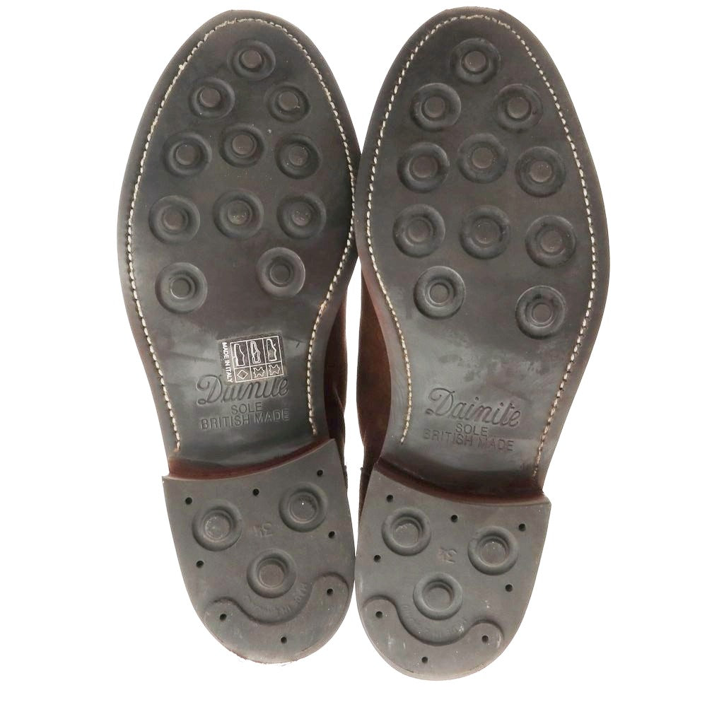 【中古】エンツォ ボナフェ Enzo Bonafe skoaktiebolaget別注 スエード Uチップ ドレスシューズ ブラウン【 7 】【 状態ランクB 】【 メンズ 】