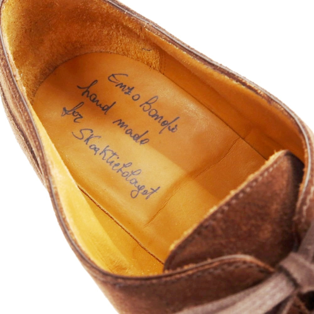 【中古】エンツォ ボナフェ Enzo Bonafe skoaktiebolaget別注 スエード Uチップ ドレスシューズ ブラウン【 7 】【 状態ランクB 】【 メンズ 】