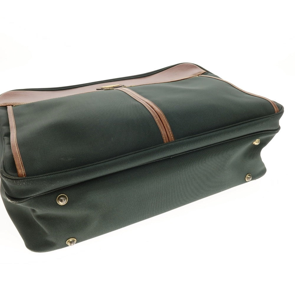 【中古】サムソナイト Samsonite ナイロン レザー ブリーフケース グリーンxブラウン【 状態ランクC 】【 メンズ 】