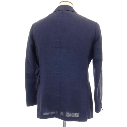 【中古】ラルディーニ LARDINI ウール チェック 2B テーラードジャケット ネイビー系【サイズ48】【 状態ランクD 】【 メンズ 】