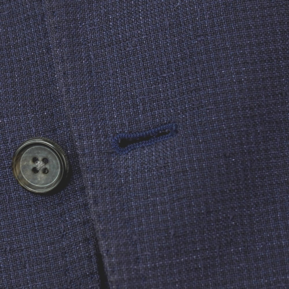 【中古】ラルディーニ LARDINI ウール チェック 2B テーラードジャケット ネイビー系【サイズ48】【 状態ランクD 】【 メンズ 】