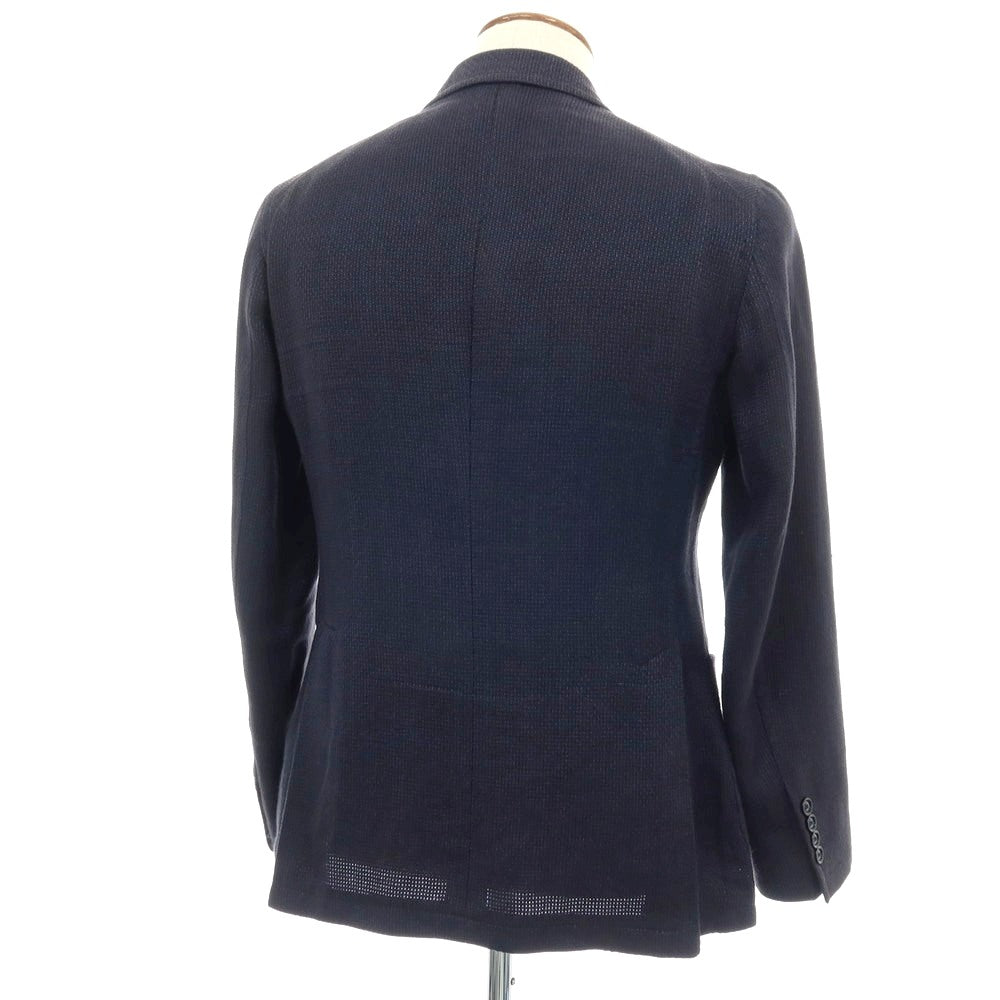 【中古】タリアトーレ TAGLIATORE Brilla per il gusto別注 リネンコットン ダブル6B テーラードジャケット ネイビー【 48 】【 状態ランクD 】【 メンズ 】 []