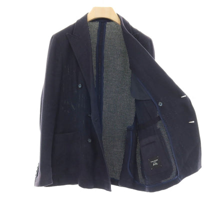 【中古】タリアトーレ TAGLIATORE Brilla per il gusto別注 リネンコットン ダブル6B テーラードジャケット ネイビー【サイズ48】【 状態ランクD 】【 メンズ 】
