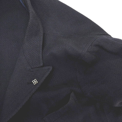 【中古】タリアトーレ TAGLIATORE Brilla per il gusto別注 リネンコットン ダブル6B テーラードジャケット ネイビー【サイズ48】【 状態ランクD 】【 メンズ 】