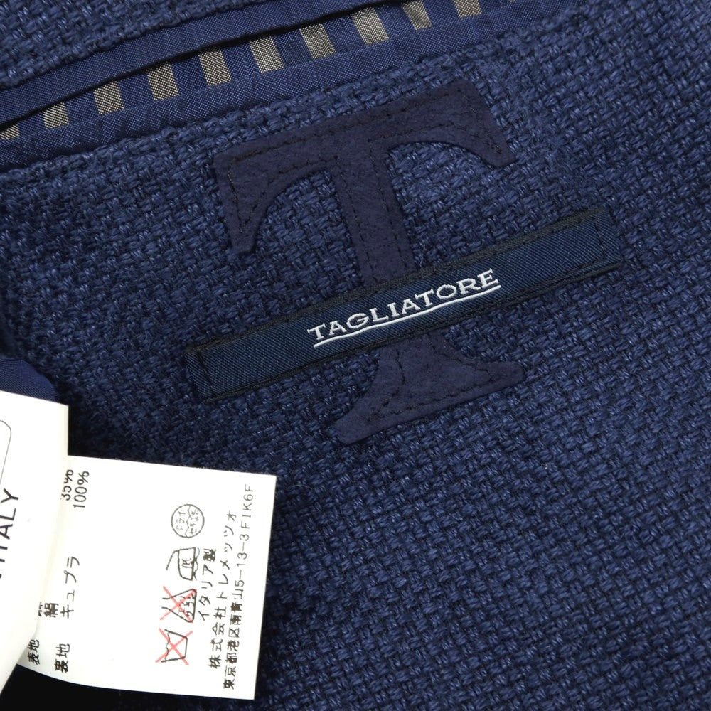 【中古】タリアトーレ TAGLIATORE リネンシルク ダブル6B テーラードジャケット ライトネイビー【サイズ48】【 状態ランクD 】【 メンズ 】