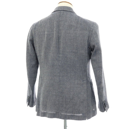 【中古】タリアトーレ TAGLIATORE ウールリネン ダブル6B テーラードジャケット ネイビーxホワイト【サイズ48】【 状態ランクC 】【 メンズ 】