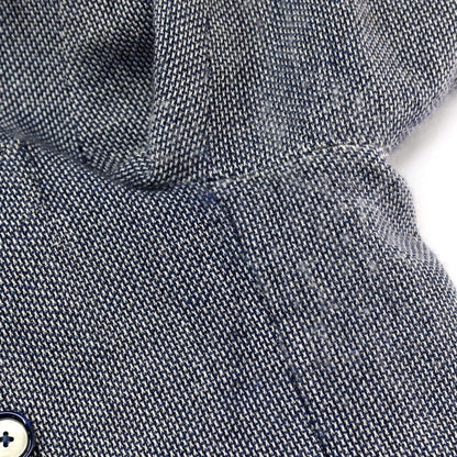 【中古】タリアトーレ TAGLIATORE ウールリネン ダブル6B テーラードジャケット ネイビーxホワイト【サイズ48】【 状態ランクC 】【 メンズ 】