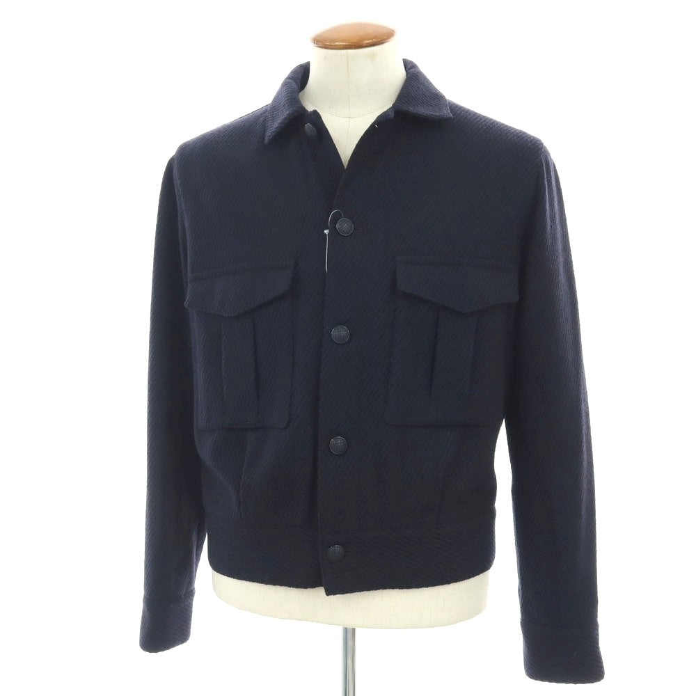 【中古】タリアトーレ TAGLIATORE TAKU ウールポリエステル ショートブルゾン ネイビー【 48 】【 状態ランクB 】【 メンズ 】