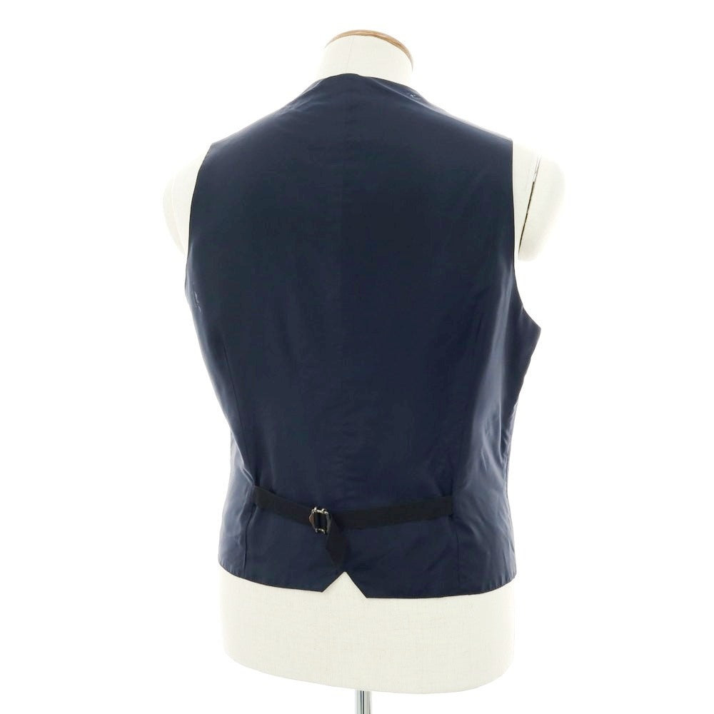【中古】タリアトーレ TAGLIATORE PORTOS/F SUPER100’S ウール ダブル6B ドレス系ジレ ベスト ネイビー【 サイズ48 】【 状態ランクB 】【 メンズ 】 [APD]