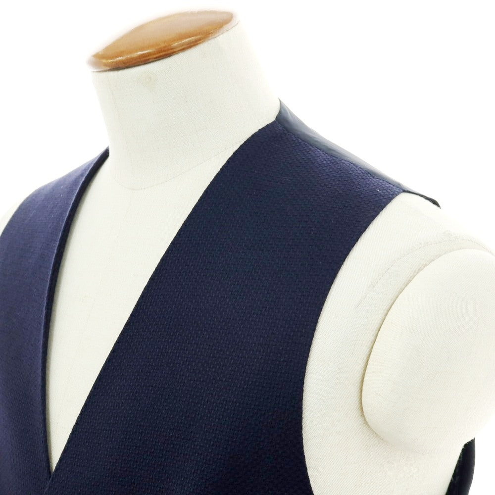 【中古】タリアトーレ TAGLIATORE PORTOS/F SUPER100’S ウール ダブル6B ドレス系ジレ ベスト ネイビー【 48 】【 状態ランクB 】【 メンズ 】