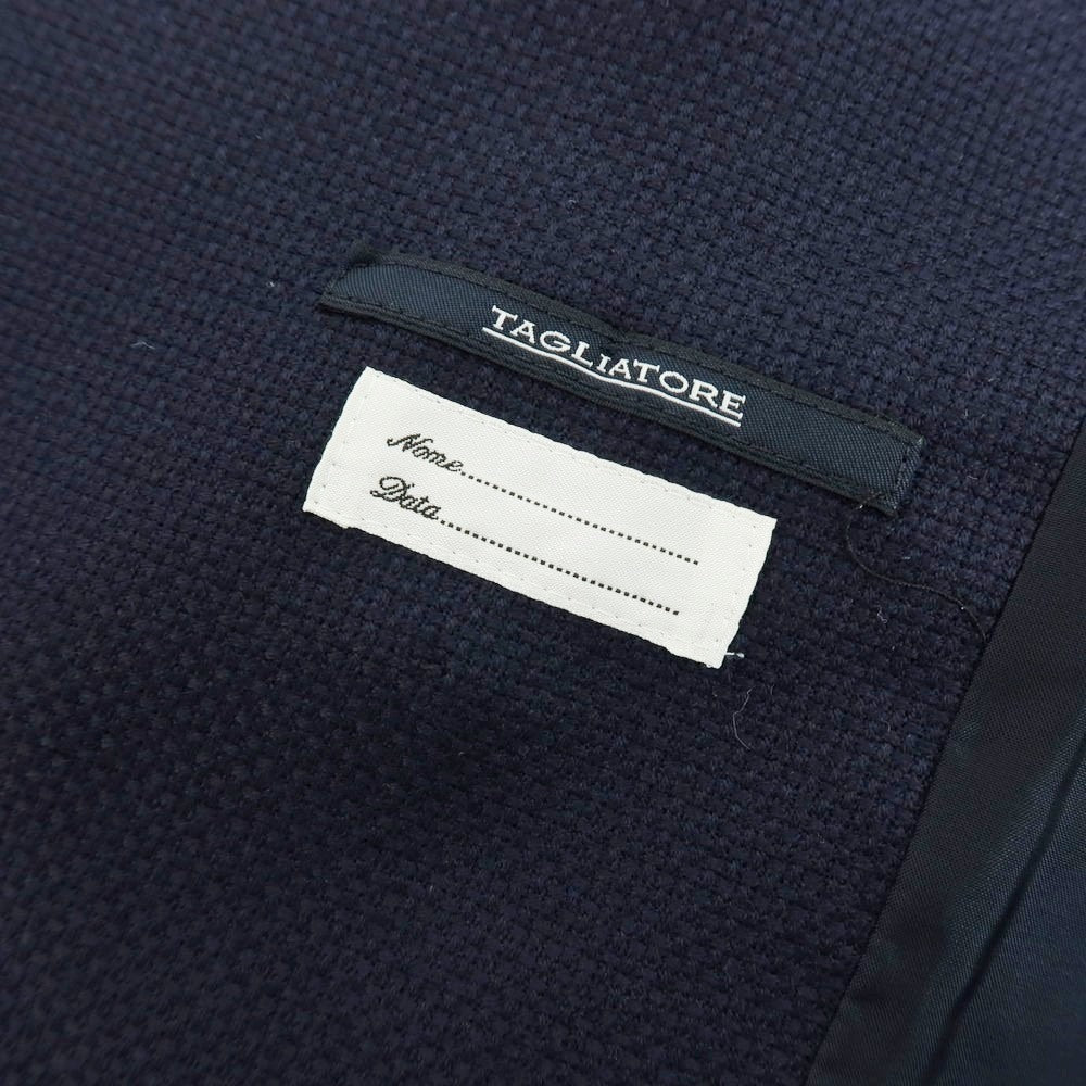 【中古】タリアトーレ TAGLIATORE PORTOS/F SUPER100’S ウール ダブル6B ドレス系ジレ ベスト ネイビー【 サイズ48 】【 状態ランクB 】【 メンズ 】 [APD]