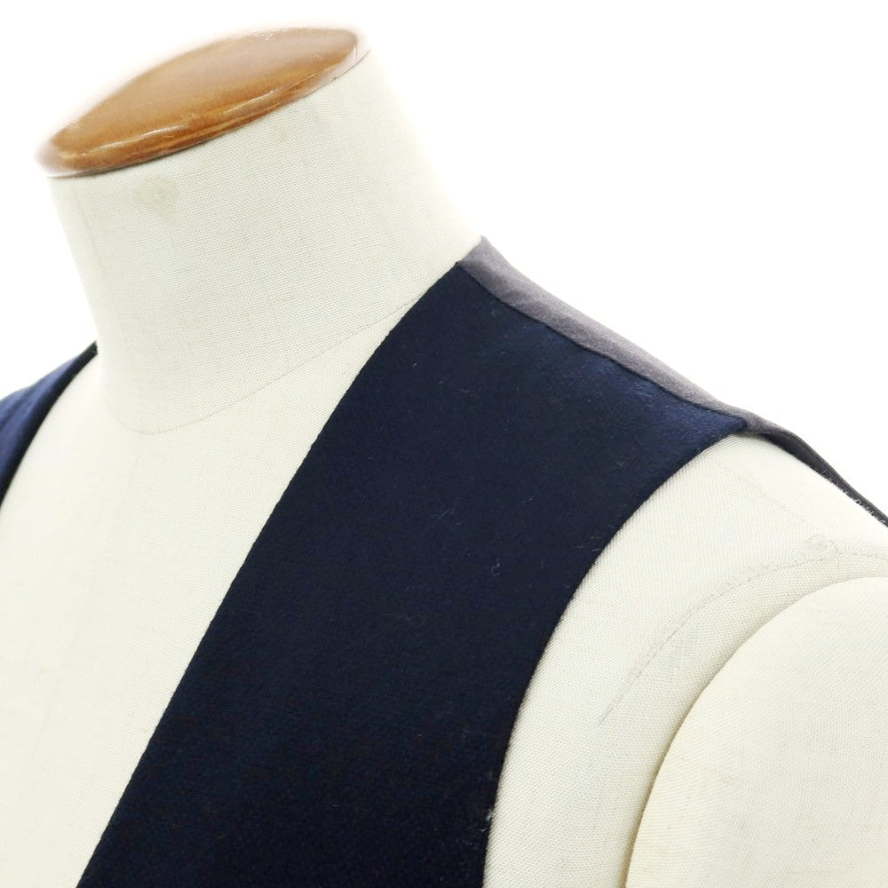 【中古】ラルディーニ LARDINI ウール ドレス系ジレ ベスト ネイビー【 50 】【 状態ランクB 】【 メンズ 】