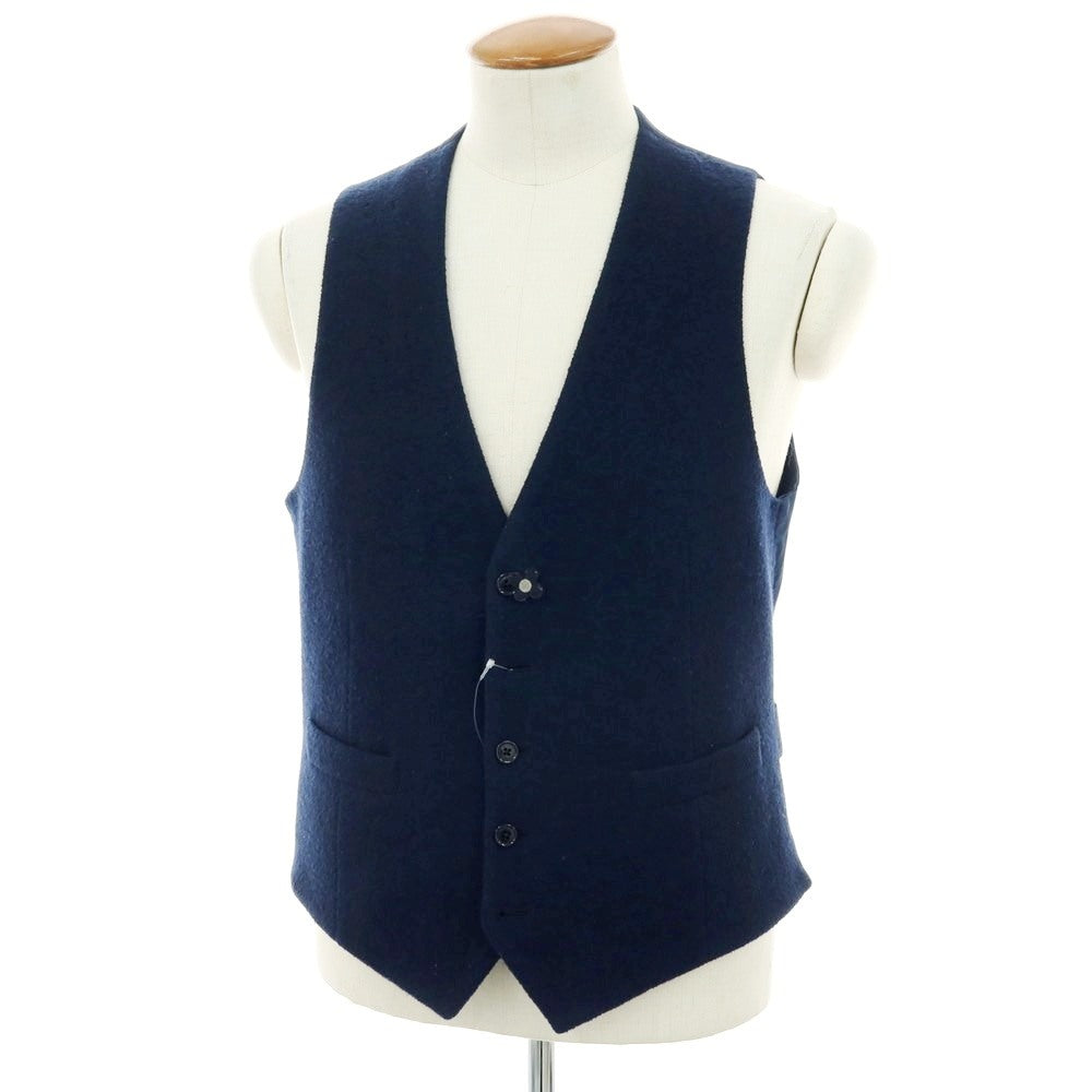 【中古】ラルディーニ LARDINI ウールナイロン ドレス系ジレ ベスト ネイビー【 48 】【 状態ランクB 】【 メンズ 】