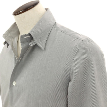 【中古】エリコフォルミコラ ERRICO FORMICOLA コットン ストライプ タブカラー ドレスシャツ グレーxホワイト【 41 】【 状態ランクB 】【 メンズ 】