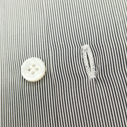 【中古】エリコフォルミコラ ERRICO FORMICOLA コットン ストライプ タブカラー ドレスシャツ グレーxホワイト【 41 】【 状態ランクB 】【 メンズ 】