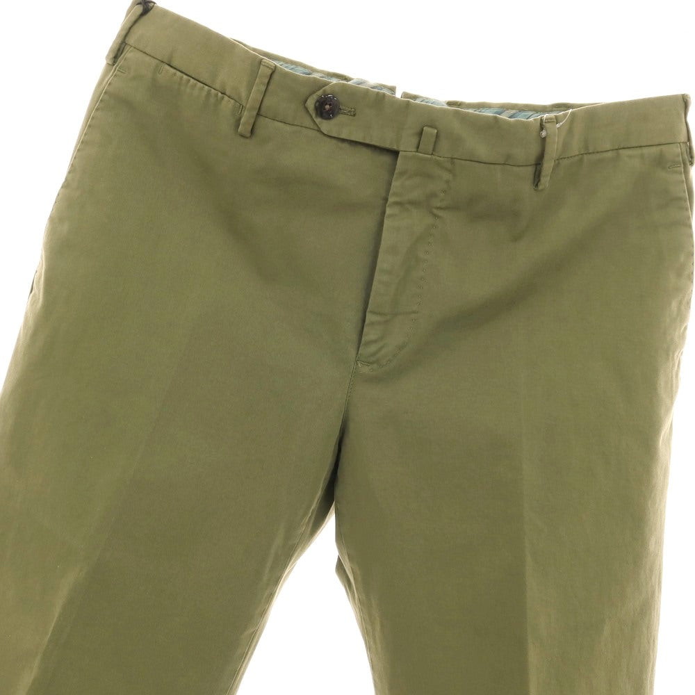 【中古】ピーティートリノ PT TORINO ストレッチ コットン カジュアルスラックスパンツ オリーブグリーン【サイズ48】【 状態ランクA 】【 メンズ 】