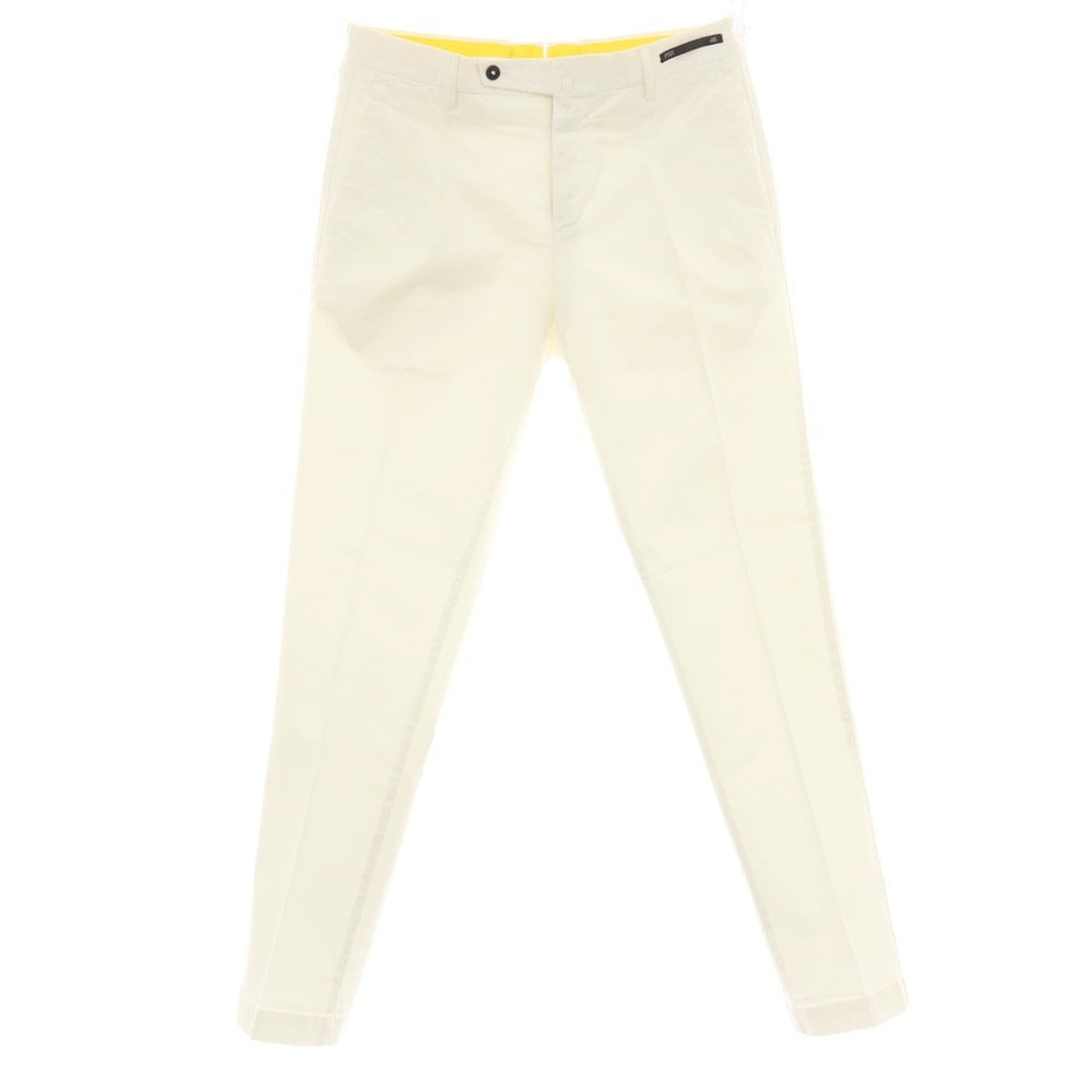 【中古】ピーティーゼロウーノ PT01 ストレッチ コットン カジュアルスラックスパンツ ホワイト【サイズ46】【 状態ランクC 】【 メンズ 】