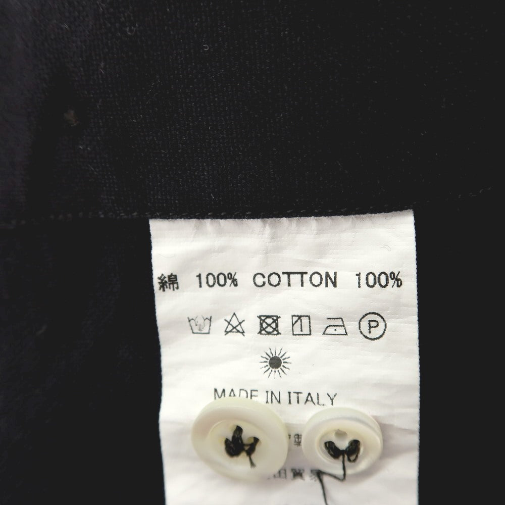 【中古】ジャンネット giannetto コットン ホリゾンタルカラー カジュアルシャツ ブラック【 38 】【 状態ランクB 】【 メンズ 】