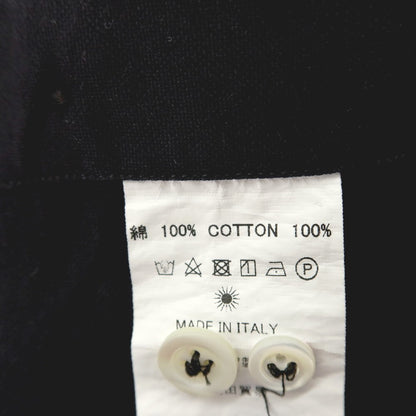 【中古】ジャンネット giannetto コットン ホリゾンタルカラー カジュアルシャツ ブラック【 38 】【 状態ランクB 】【 メンズ 】