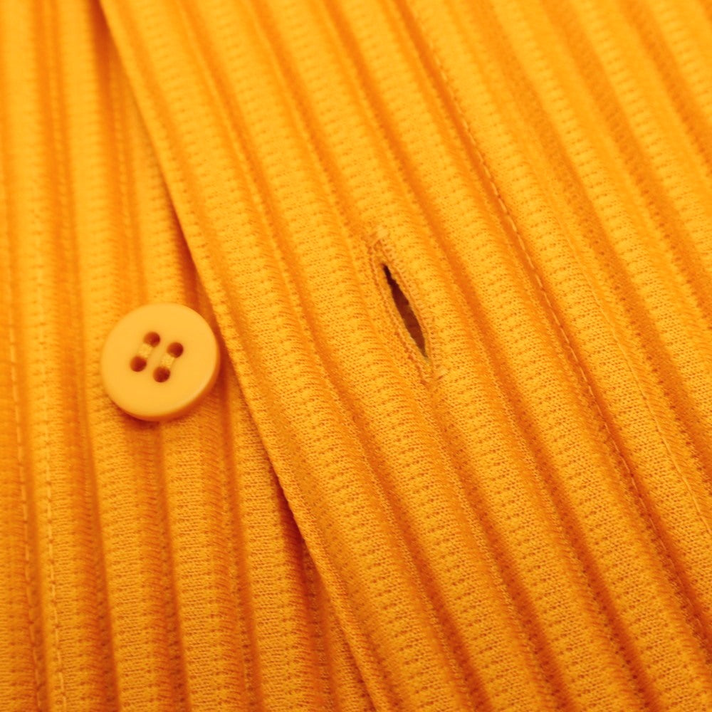 【中古】オム プリッセ イッセイミヤケ HOMME PLISSE ISSEY MIYAKE 2025年秋冬 ポリエステル系 プリーツ カジュアルシャツ オレンジ【 表記なし（L位） 】【 状態ランクA 】【 メンズ 】