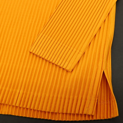 【中古】オム プリッセ イッセイミヤケ HOMME PLISSE ISSEY MIYAKE 2025年秋冬 ポリエステル系 プリーツ カジュアルシャツ オレンジ【 表記なし（L位） 】【 状態ランクA 】【 メンズ 】