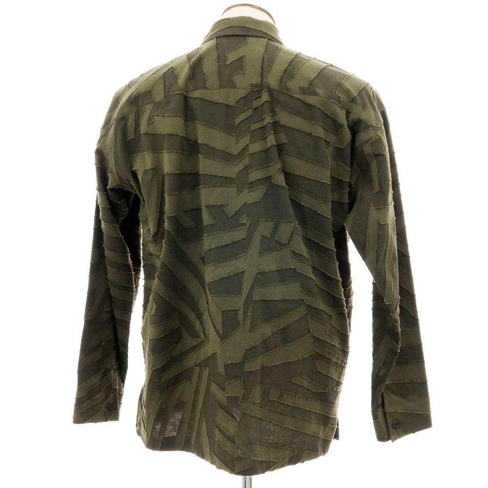 【中古】アイム メン IM MEN 2025年秋冬 コットン系 カットジャカード カジュアルシャツ オリーブ【 表記なし（L位） 】【 状態ランクA 】【 メンズ 】