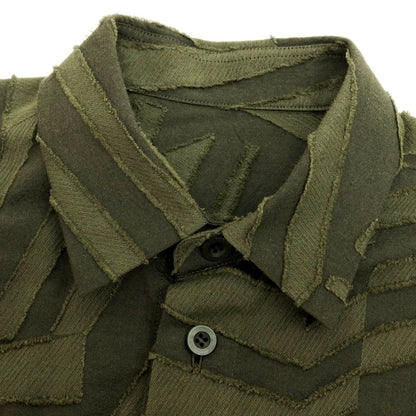 【中古】アイム メン IM MEN 2025年秋冬 コットン系 カットジャカード カジュアルシャツ オリーブ【 表記なし（L位） 】【 状態ランクA 】【 メンズ 】