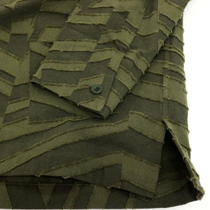 【中古】アイム メン IM MEN 2025年秋冬 コットン系 カットジャカード カジュアルシャツ オリーブ【 表記なし（L位） 】【 状態ランクA 】【 メンズ 】