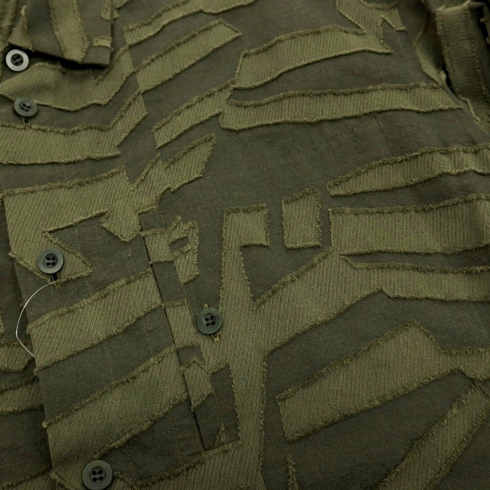 【中古】アイム メン IM MEN 2025年秋冬 コットン系 カットジャカード カジュアルシャツ オリーブ【 表記なし（L位） 】【 状態ランクA 】【 メンズ 】