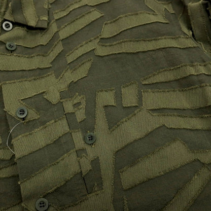 【中古】アイム メン IM MEN 2025年秋冬 コットン系 カットジャカード カジュアルシャツ オリーブ【 表記なし（L位） 】【 状態ランクA 】【 メンズ 】