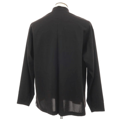 【中古】アイム メン IM MEN 2025年秋冬 ポリエステル系 スタンドカラー カジュアルシャツ ブラック【 表記なし（L位） 】【 状態ランクA 】【 メンズ 】