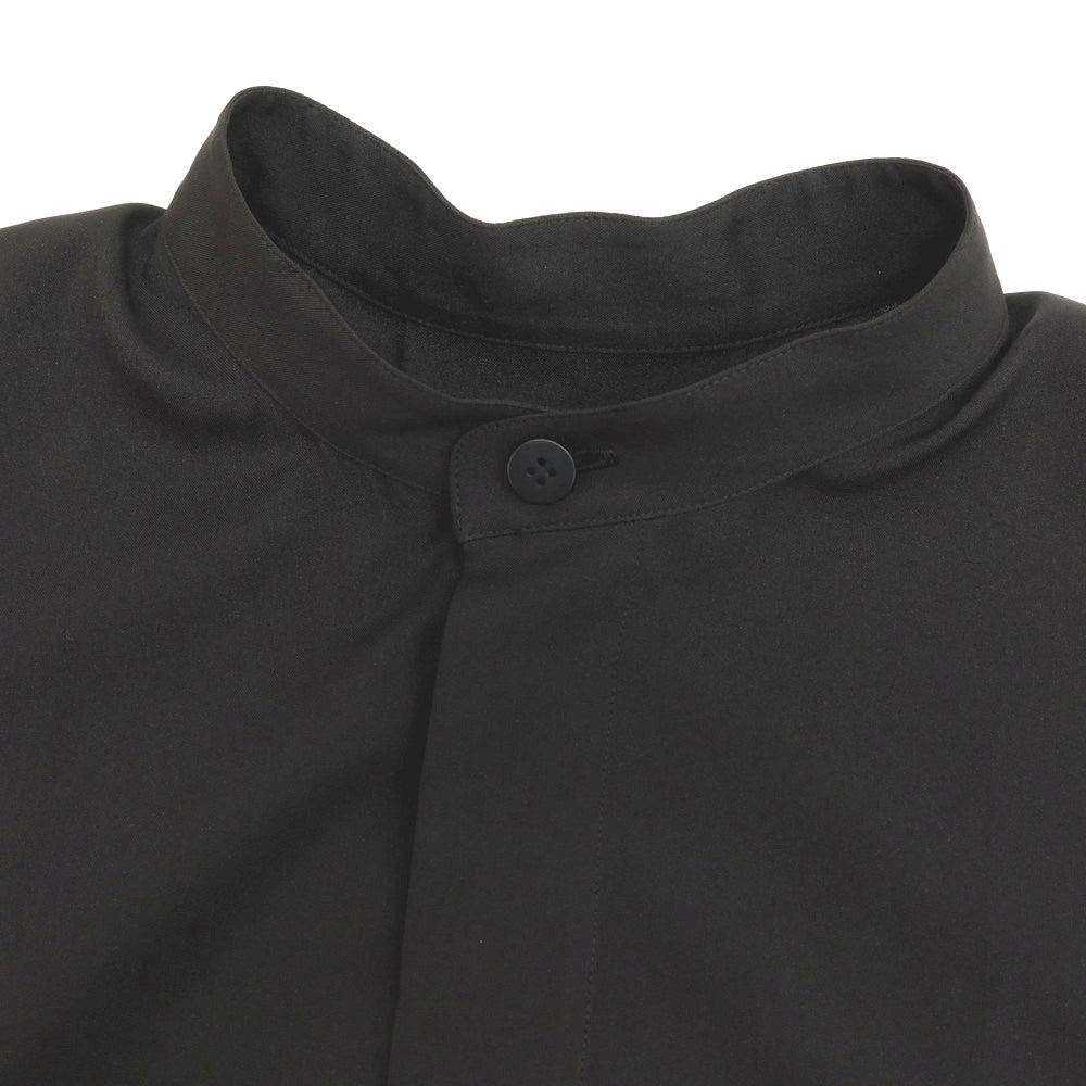 【中古】アイム メン IM MEN 2025年秋冬 ポリエステル系 スタンドカラー カジュアルシャツ ブラック【 表記なし（L位） 】【 状態ランクA 】【 メンズ 】