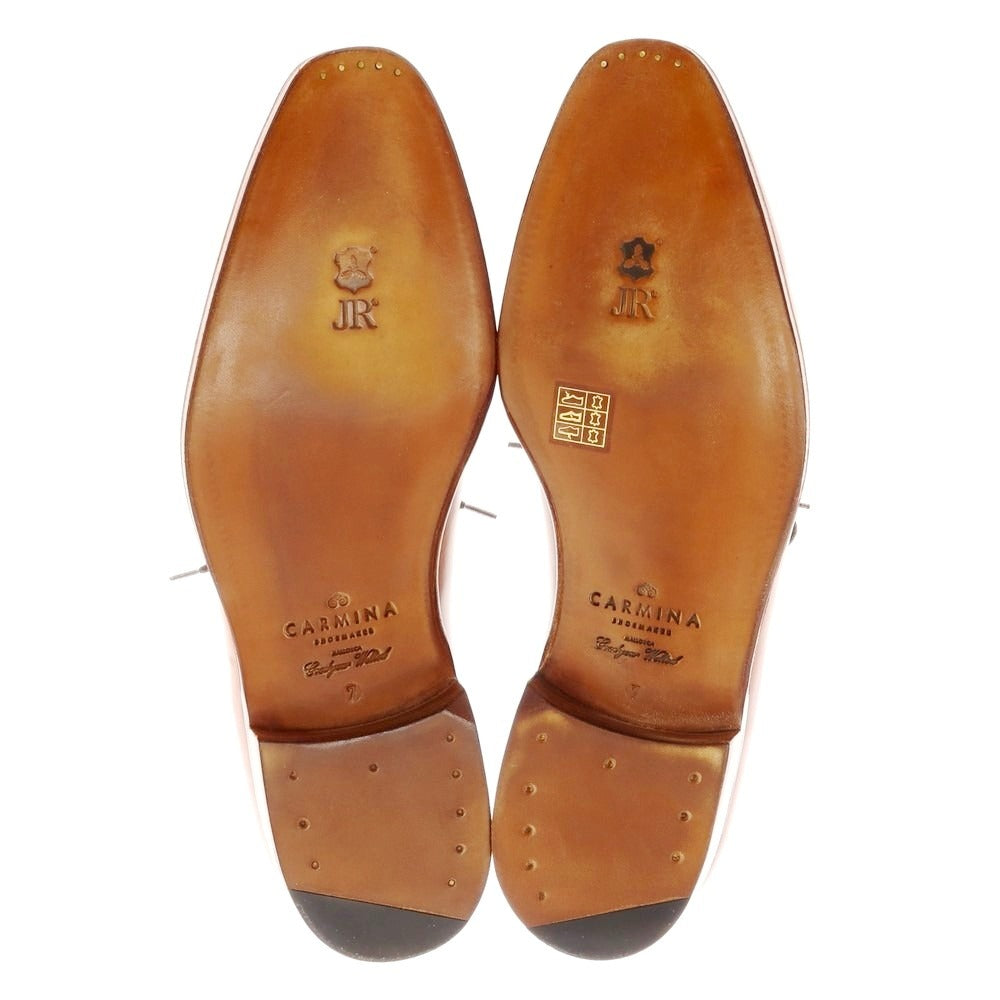 【中古】【未使用】カルミナ CARMINA RAIN シェルコードバン ホールカット ドレスシューズ ライトブラウン【 7 】【 状態ランクS 】【 メンズ 】