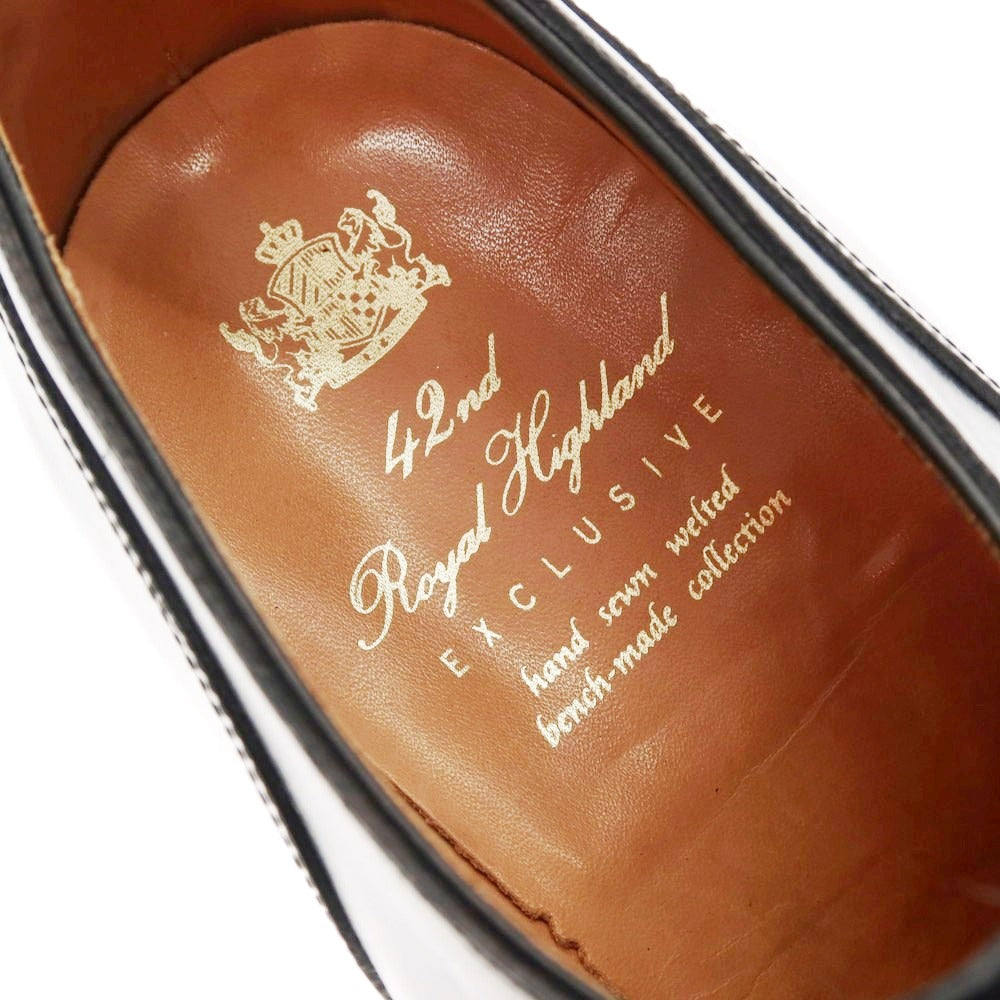 【中古】フォーティーセカンド ロイヤルハイランド 42ND ROYAL HIGHLAND ハンドソーンウォルテッド Uチップ ドレスシューズ ブラック【 サイズ7 】【 状態ランクB 】【 メンズ 】 [APD]