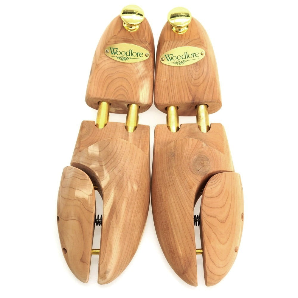 【中古】ウッドロア Woodlore 木製 シューツリー シューキーパー ダークベージュxゴールド【サイズXS】【 状態ランクB 】【 メンズ 】