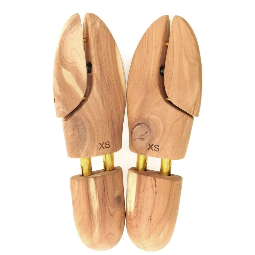 【中古】ウッドロア Woodlore 木製 シューツリー シューキーパー ダークベージュxゴールド【サイズXS】【 状態ランクB 】【 メンズ 】
