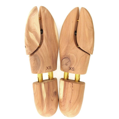 【中古】ウッドロア Woodlore 木製 シューツリー シューキーパー ダークベージュxゴールド【サイズXS】【 状態ランクB 】【 メンズ 】