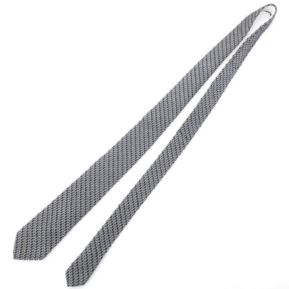 【中古】ブラックフリースバイ ブルックスブラザーズ BLACK FLEECE BY Brooks Brothers シルクコットン ストライプ柄ネクタイ グレーxネイビー【 状態ランクA 】【 メンズ 】