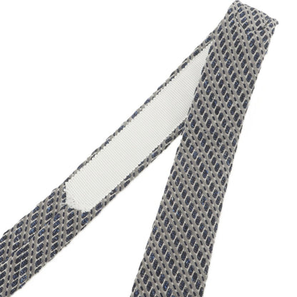 【中古】ブラックフリースバイ ブルックスブラザーズ BLACK FLEECE BY Brooks Brothers シルクコットン ストライプ柄ネクタイ グレーxネイビー【 状態ランクA 】【 メンズ 】