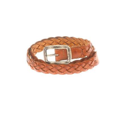 【中古】アンボワーズ AMBOISE レザー メッシュベルト ライトブラウンxシルバー【 80 】【 状態ランクB 】【 メンズ 】