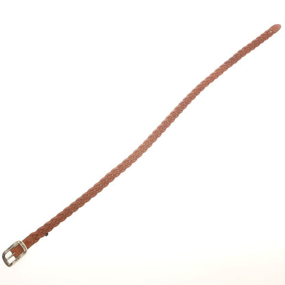 【中古】アンボワーズ AMBOISE レザー メッシュベルト ライトブラウンxシルバー【 80 】【 状態ランクB 】【 メンズ 】