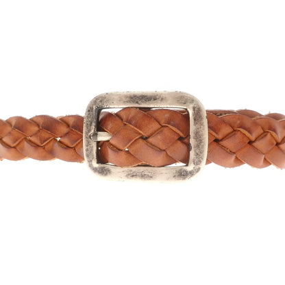 【中古】アンボワーズ AMBOISE レザー メッシュベルト ライトブラウンxシルバー【 80 】【 状態ランクB 】【 メンズ 】