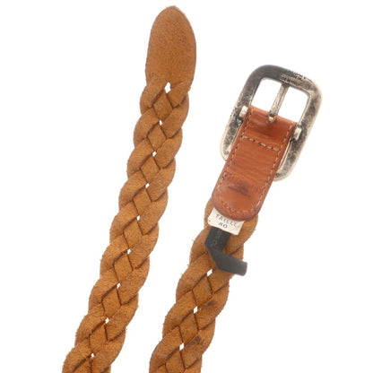 【中古】アンボワーズ AMBOISE レザー メッシュベルト ライトブラウンxシルバー【 80 】【 状態ランクB 】【 メンズ 】