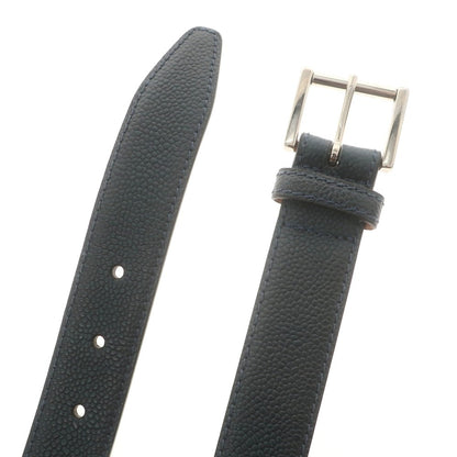 【中古】ティベリオフェレッティ TIBERIO FERRETTI 型押しレザー ベルト ネイビーxシルバー【 80 】【 状態ランクB 】【 メンズ 】